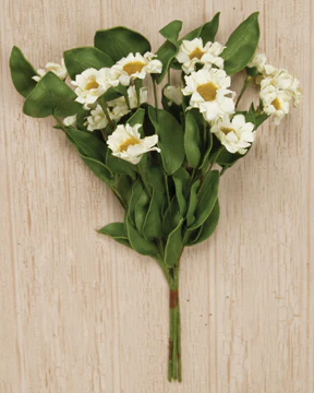Cream Country Daisy Faux Bush