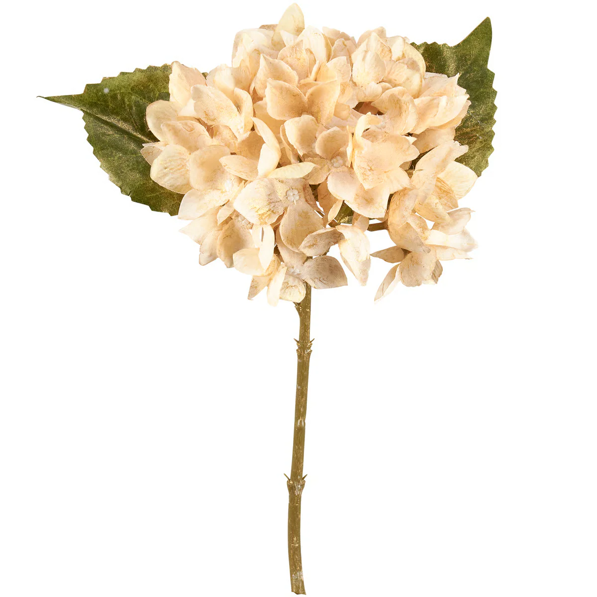 Cream Hydrangea 12" Faux Floral Stem - Image 2