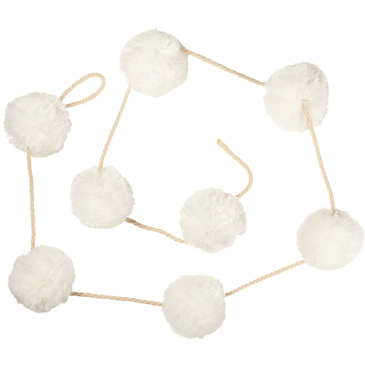 Cream Pom Pom Garland 7 feet long
