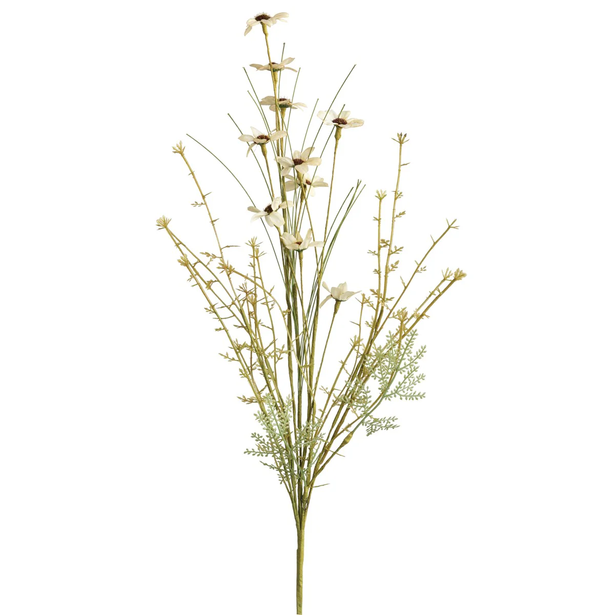 💙 Cream Wildflowers 24" Faux Floral Pick
