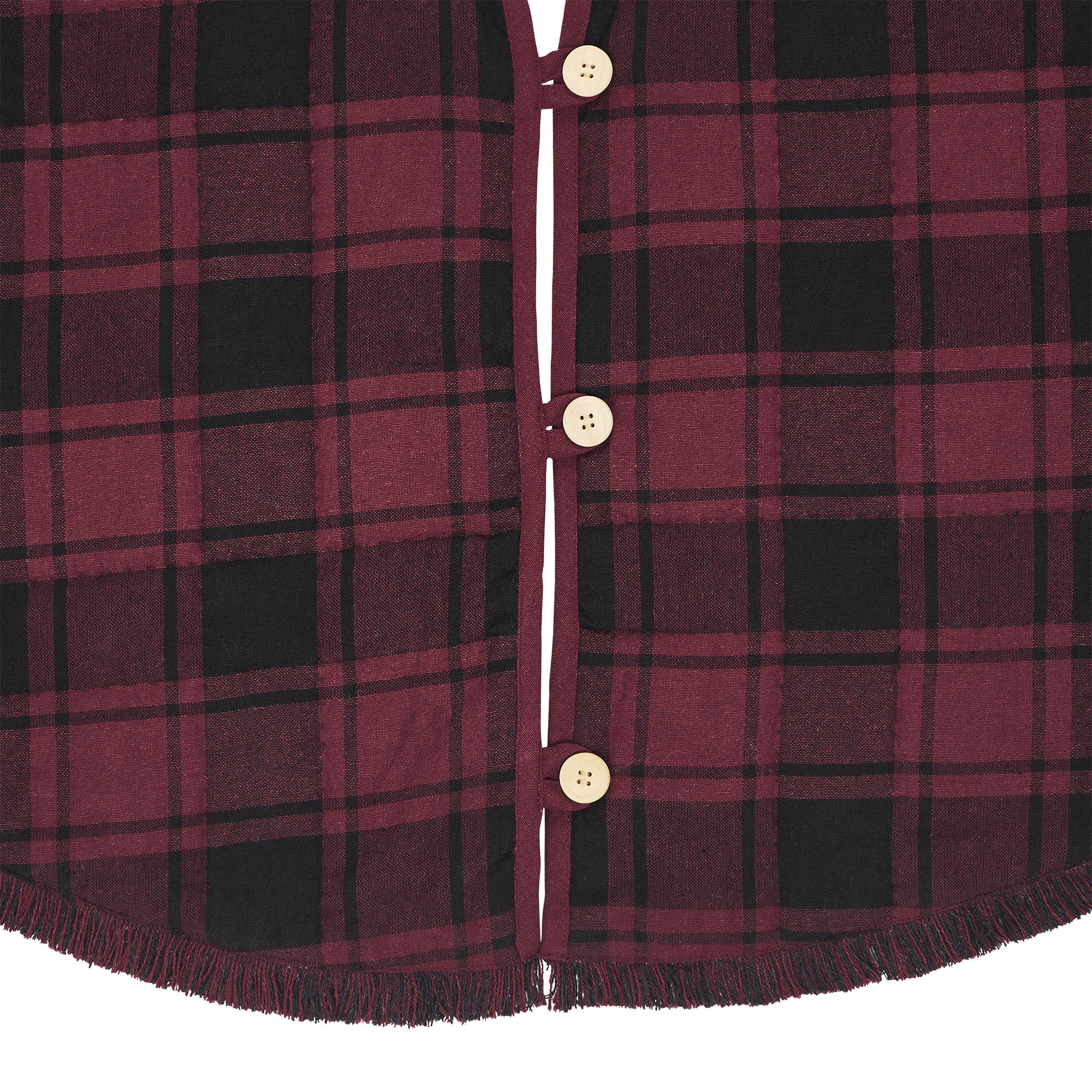 Cumberland Red Black Plaid 48" Christms Tree Skirt - Image 6
