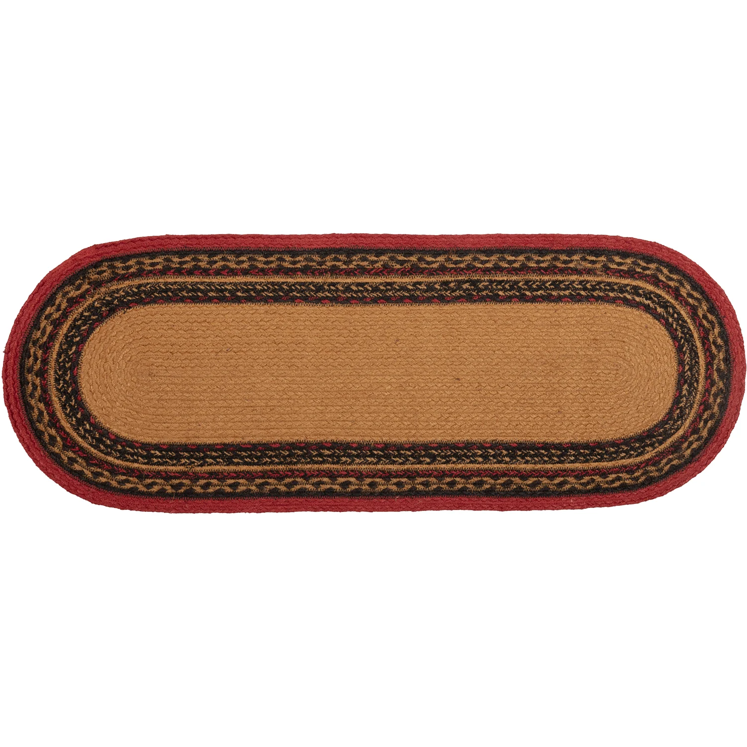 Cumberland Stenciled Moose 36" Jute Oval Table Runner - Image 5