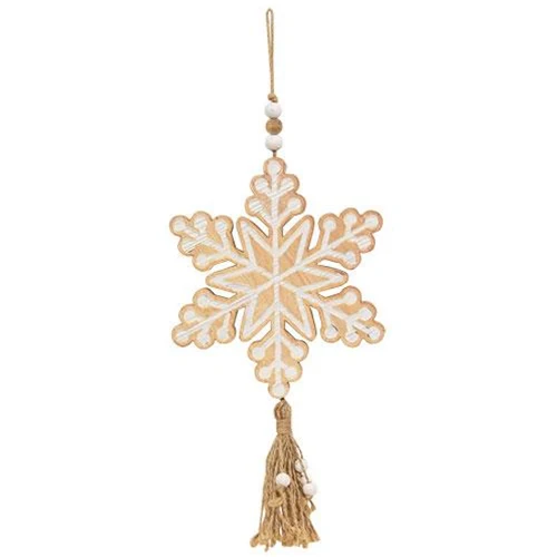 Cutout Classic Snowflake Wood Ornament 17" H