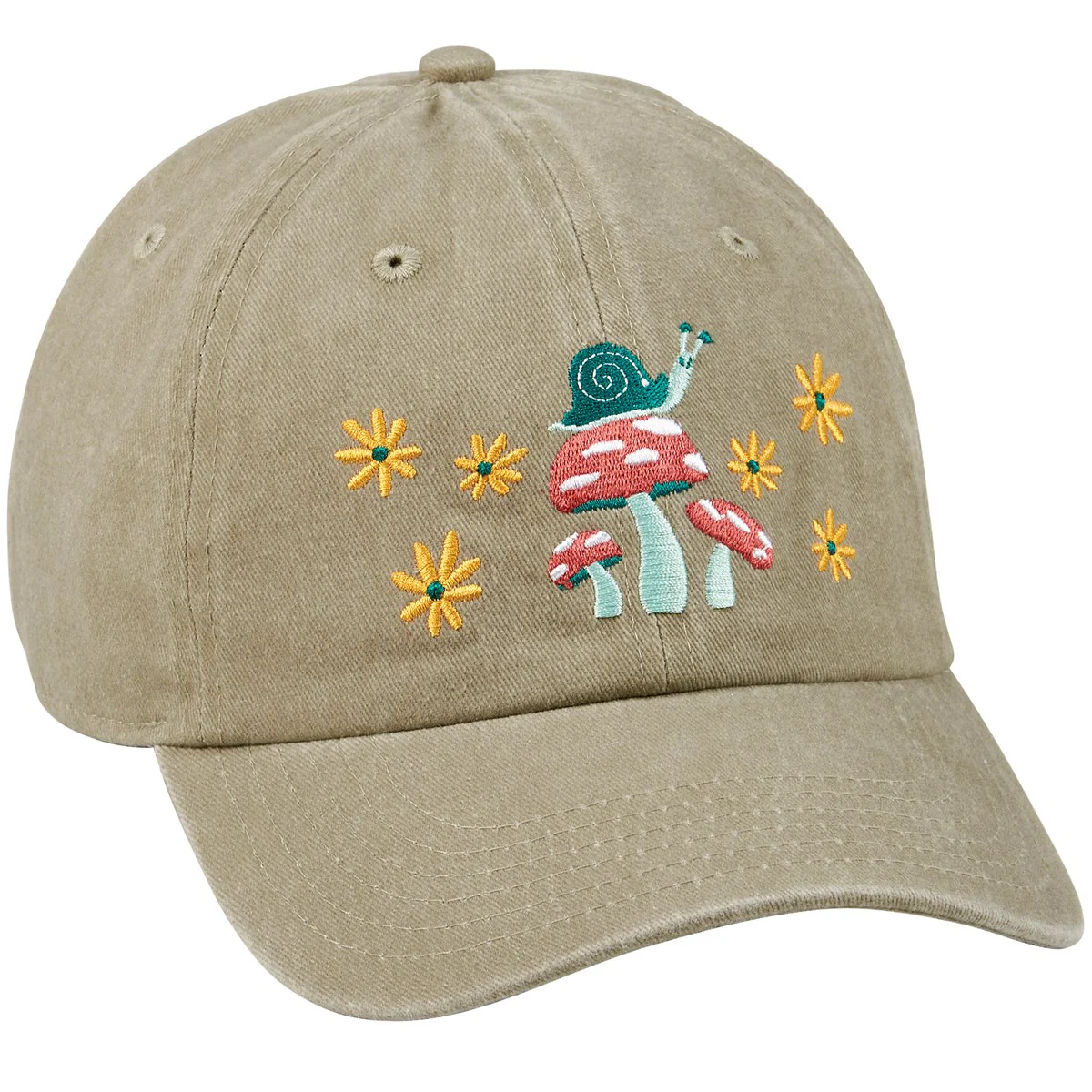 Daisies and Mushrooms Baseball Cap