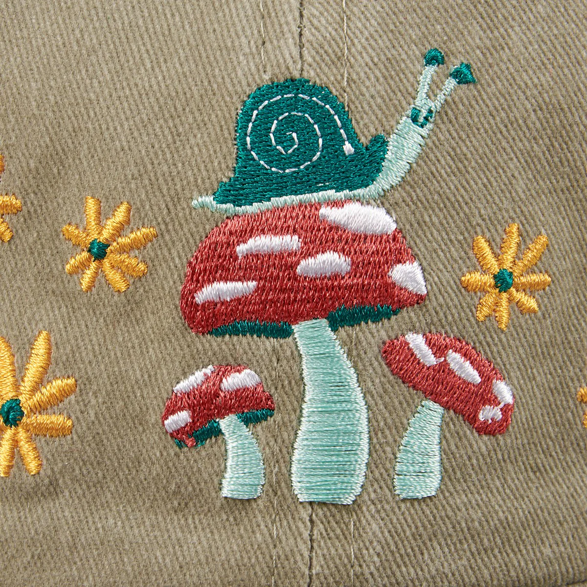 Daisies and Mushrooms Baseball Cap - Image 4