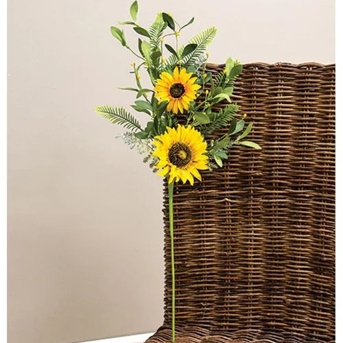 Daisies Pips and Greens 31" Faux Floral Spray