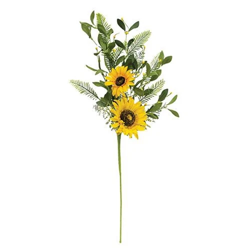 Daisies Pips and Greens 31" Faux Floral Spray - Image 2
