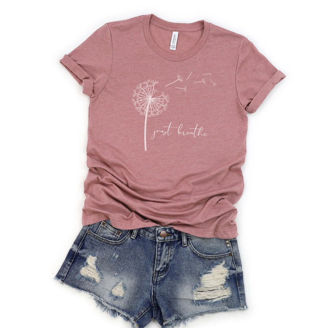 ๐ Dandelion Just Breathe Cozy T-Shirt - Image 3