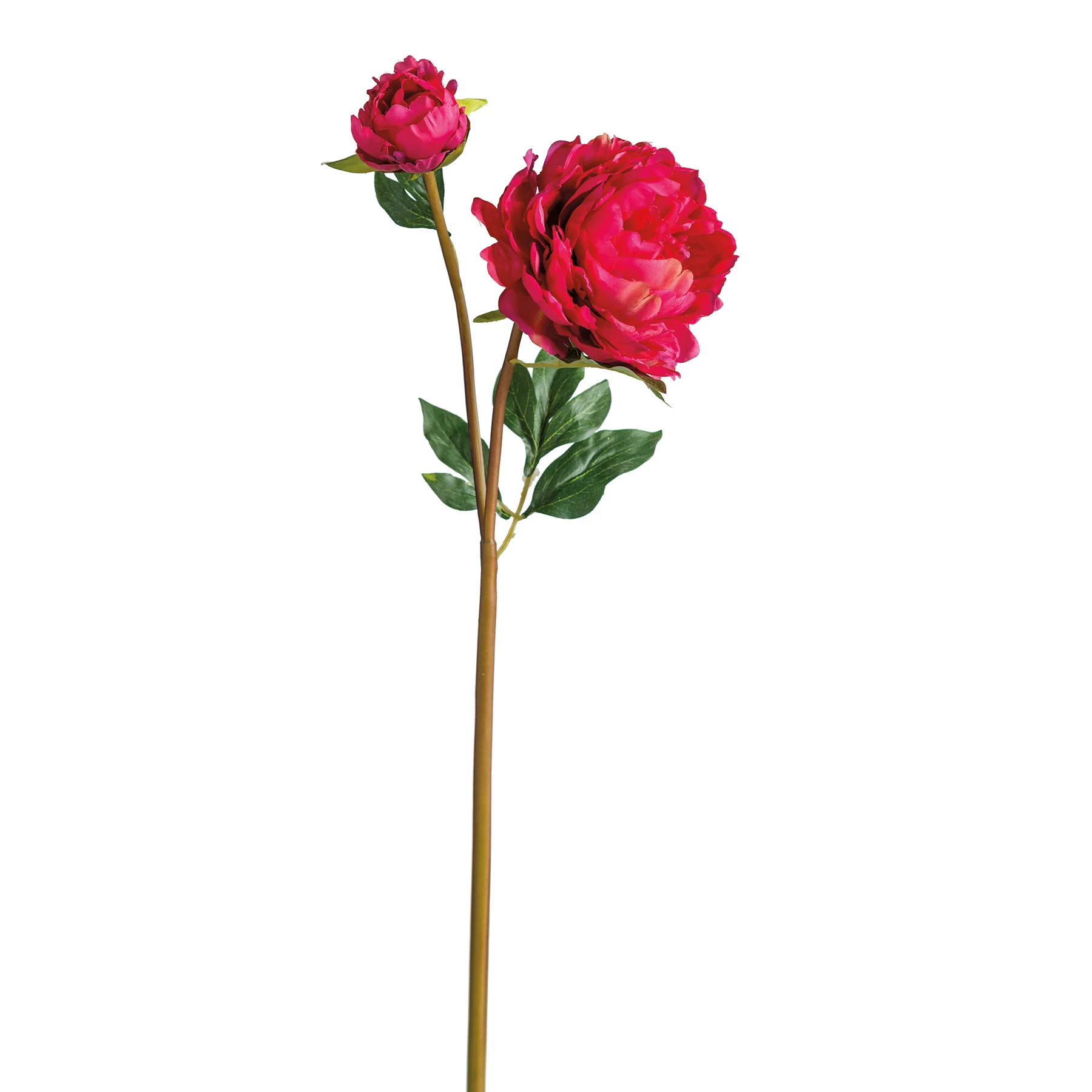 Dark Pink Peony 24" Faux Floral Stem - Image 2