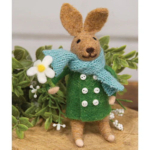 DAY 8 ๐๐ท 20 DAYS OF BUNNIES Darling Daisy Bunny Felt Ornament - Image 2