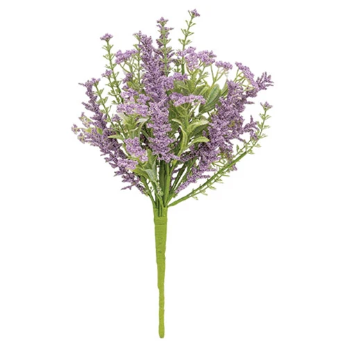 Delicate Lilac Astilbe & Lace 14" Faux Floral Bush - Image 2