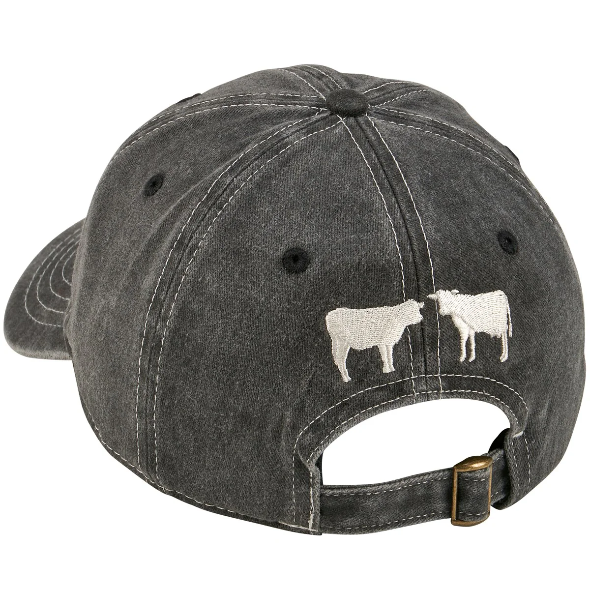 Distracted By Cows Distressed Baseball Cap - Image 2