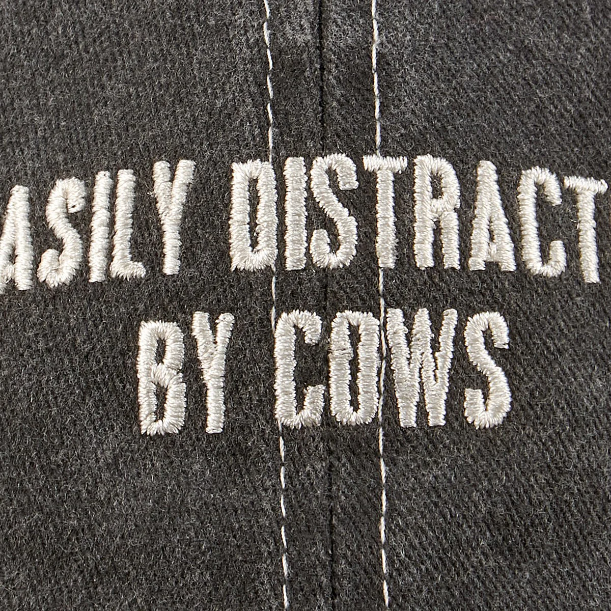 Distracted By Cows Distressed Baseball Cap - Image 3