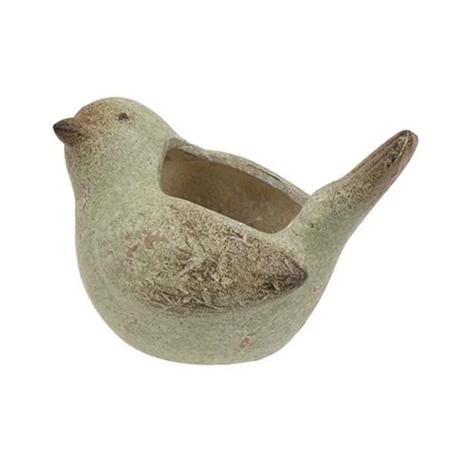 💙 Distressed Bird Resin Small Planter - Image 2