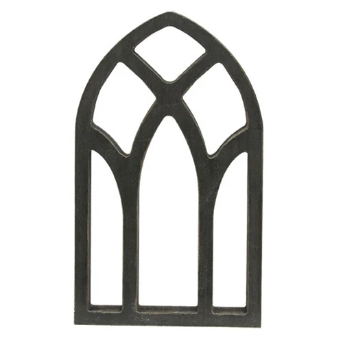๐ Distressed Black Wooden Gothic Frame 12" H