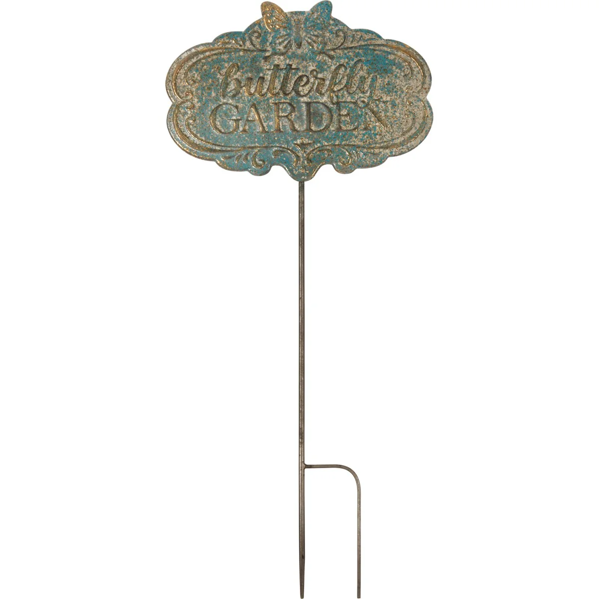 ๐ Distressed Butterfly Garden Metal Stake - Image 3