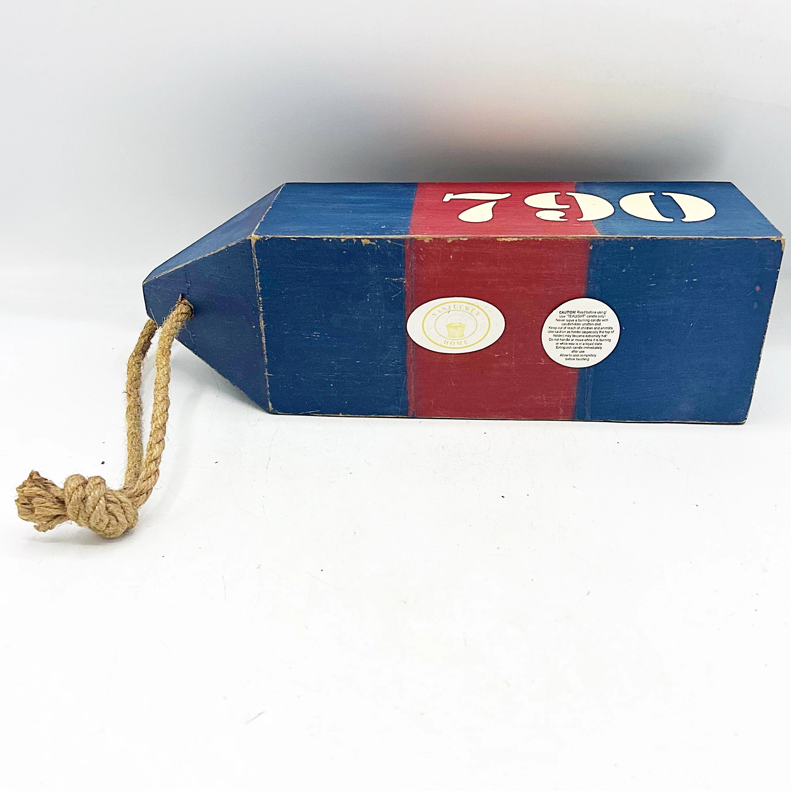 ๐ Distressed Decorative Buoy Triple Candle Holder - Image 6