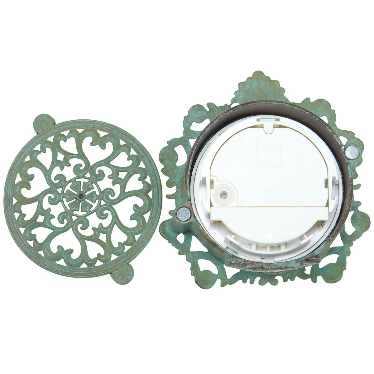 Distressed Filigree Mint Small Desk Clock - Image 3
