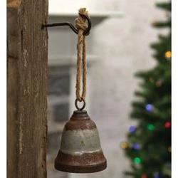๐ Distressed Rusty Metal Bell Ornament - Image 2