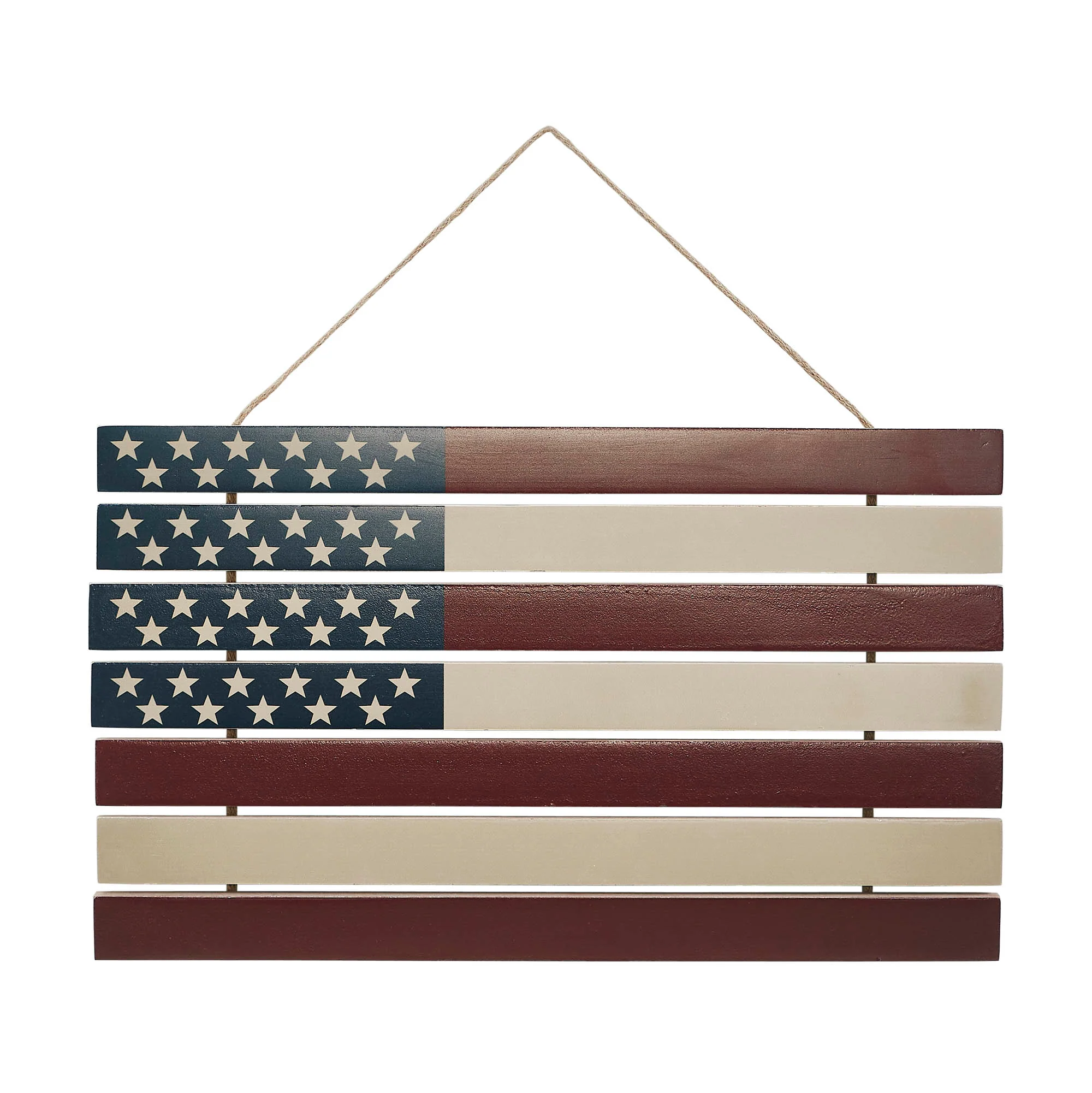 Distressed Wooden Americana Flag Wall Hanging - Image 2