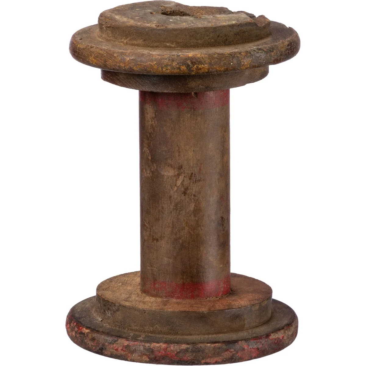 ๐ Distressed Wooden Spool 8" H