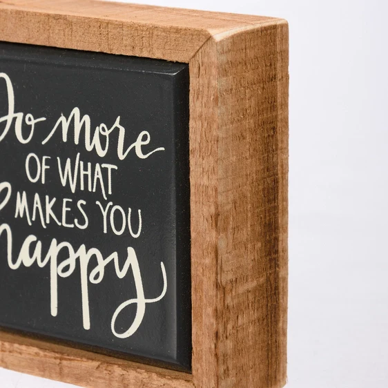 💙 Do More of What Makes You Happy 3" Mini Block Sign - Image 2