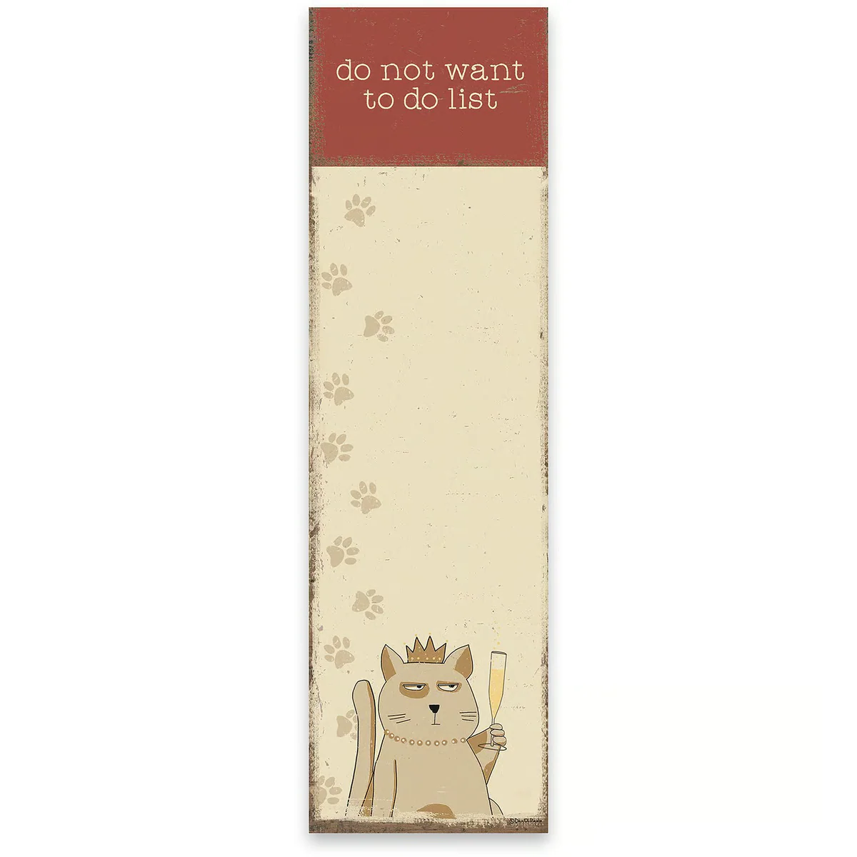 Do Not Want To Do List Cat Magnetic List Pad