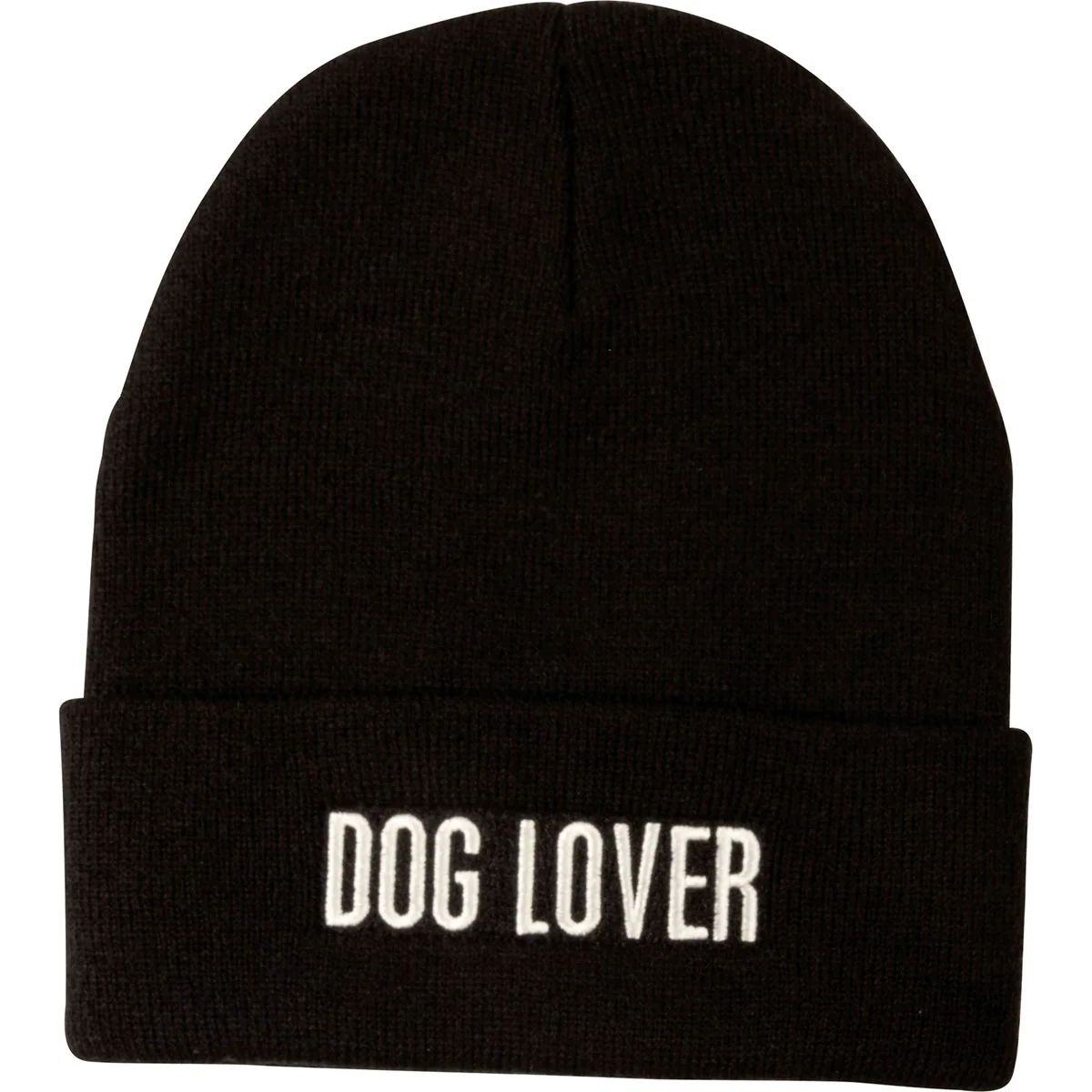 ๐ Dog Lover Embroidered Black Beanie Hat