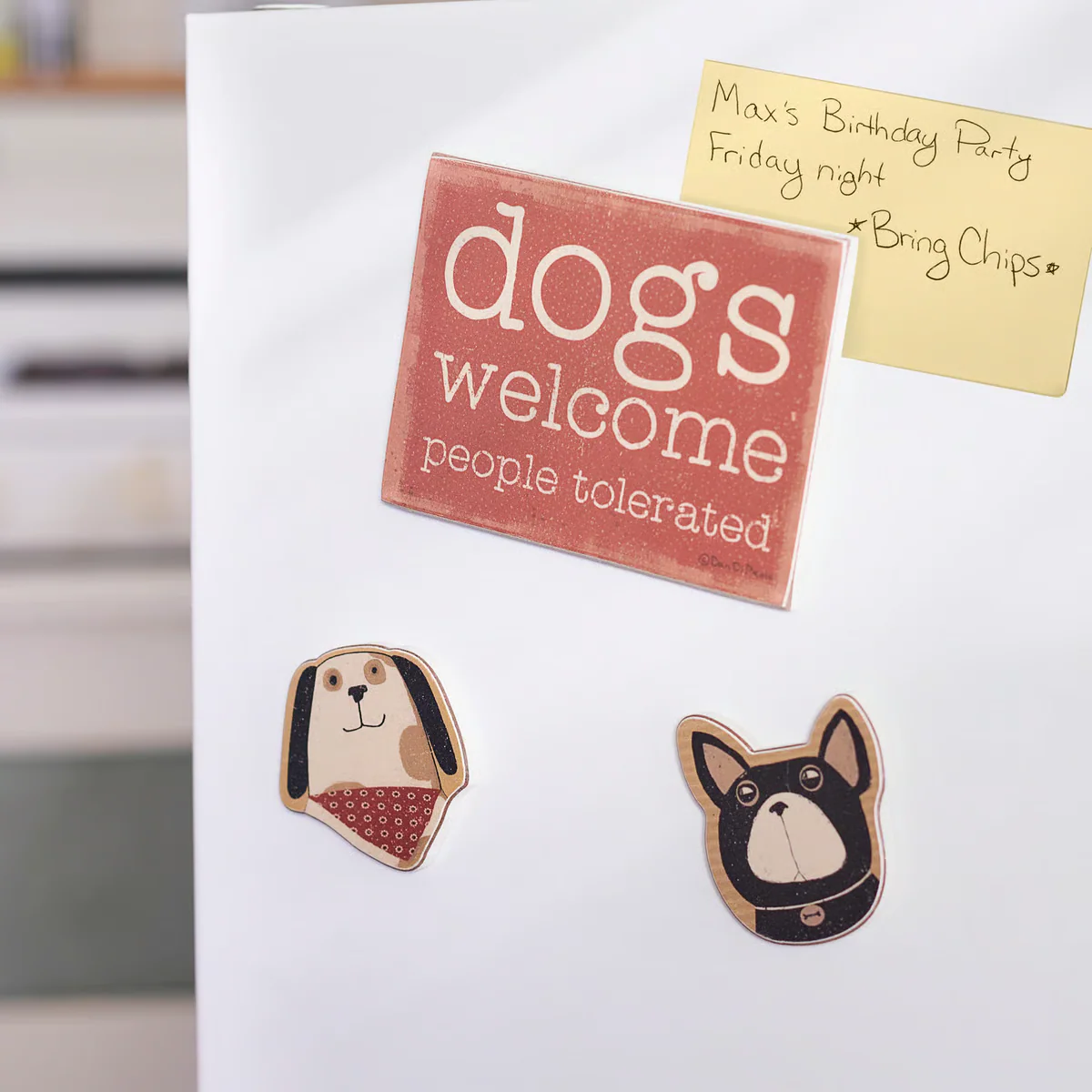 ๐ Dogs Welcome People Tolerated Magnet Set - Image 2