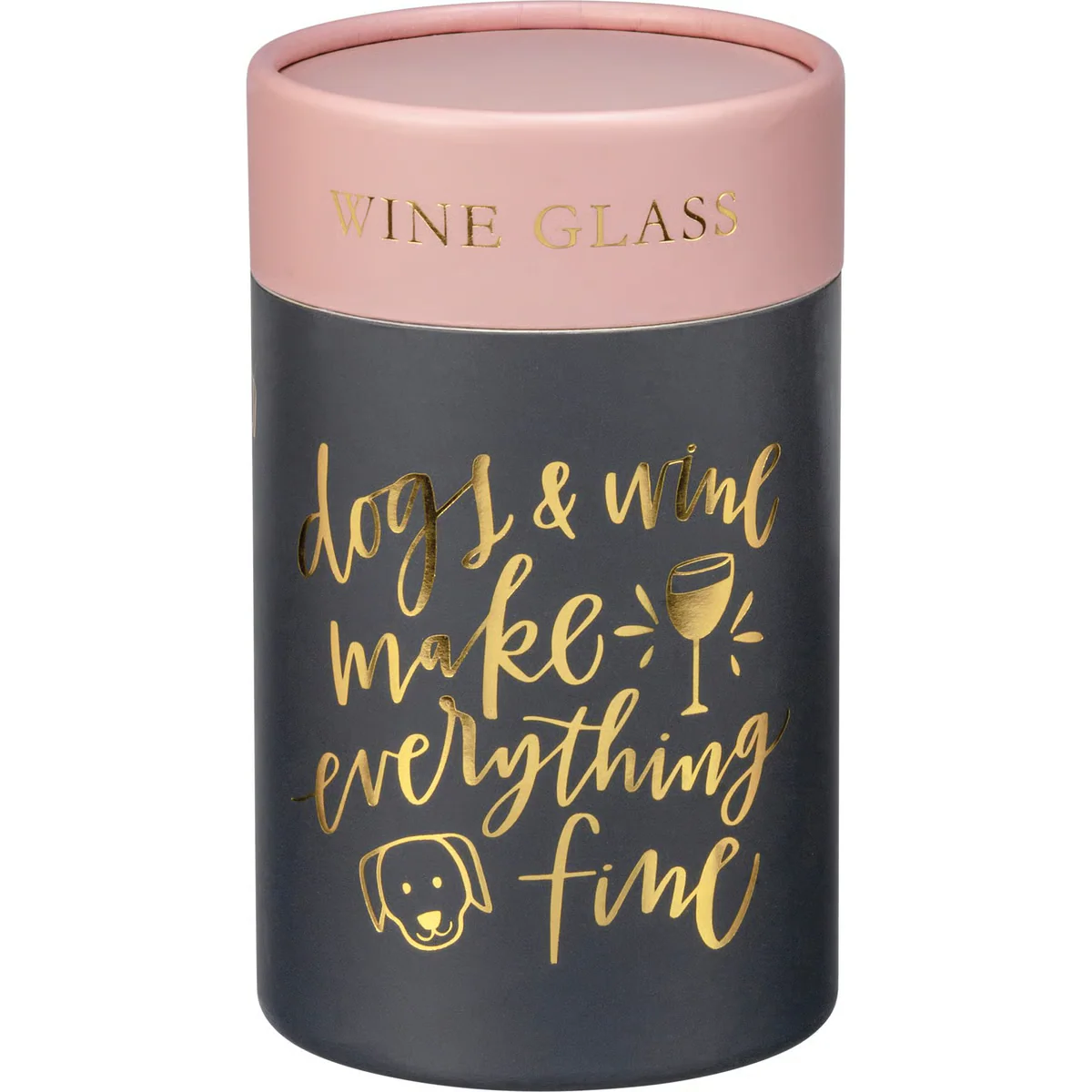 ๐ Dogs & Wine Make Everything Fine Wine Glass - Image 2