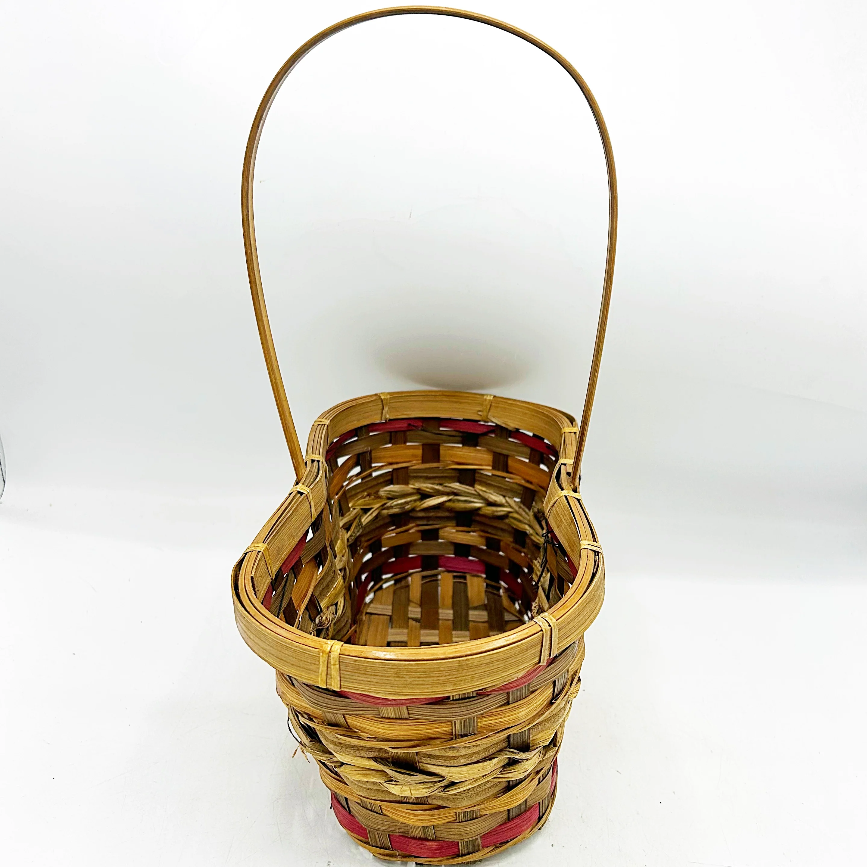 ๐ Double Section Wicker Basket with Handle - Image 3