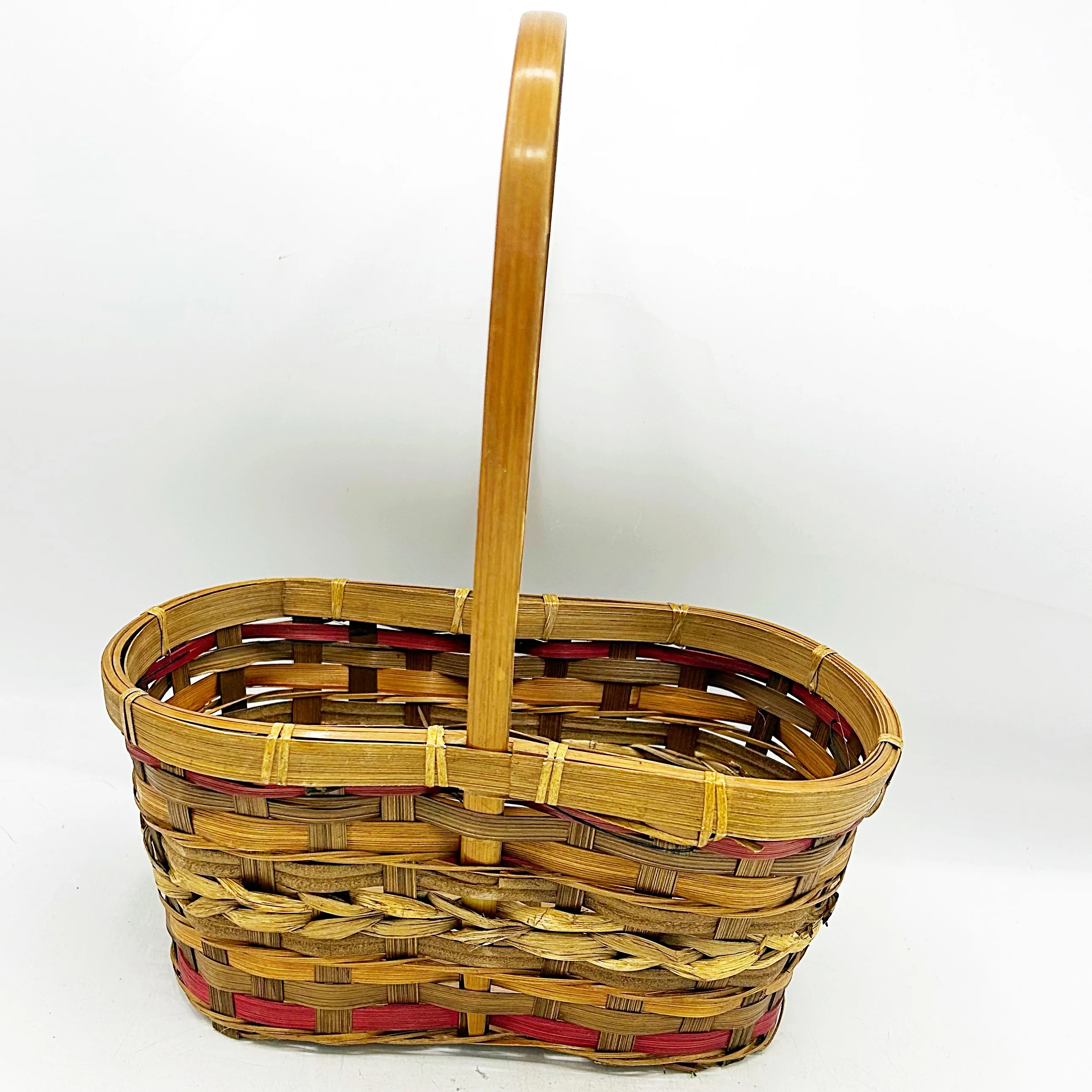 ๐ Double Section Wicker Basket with Handle - Image 4