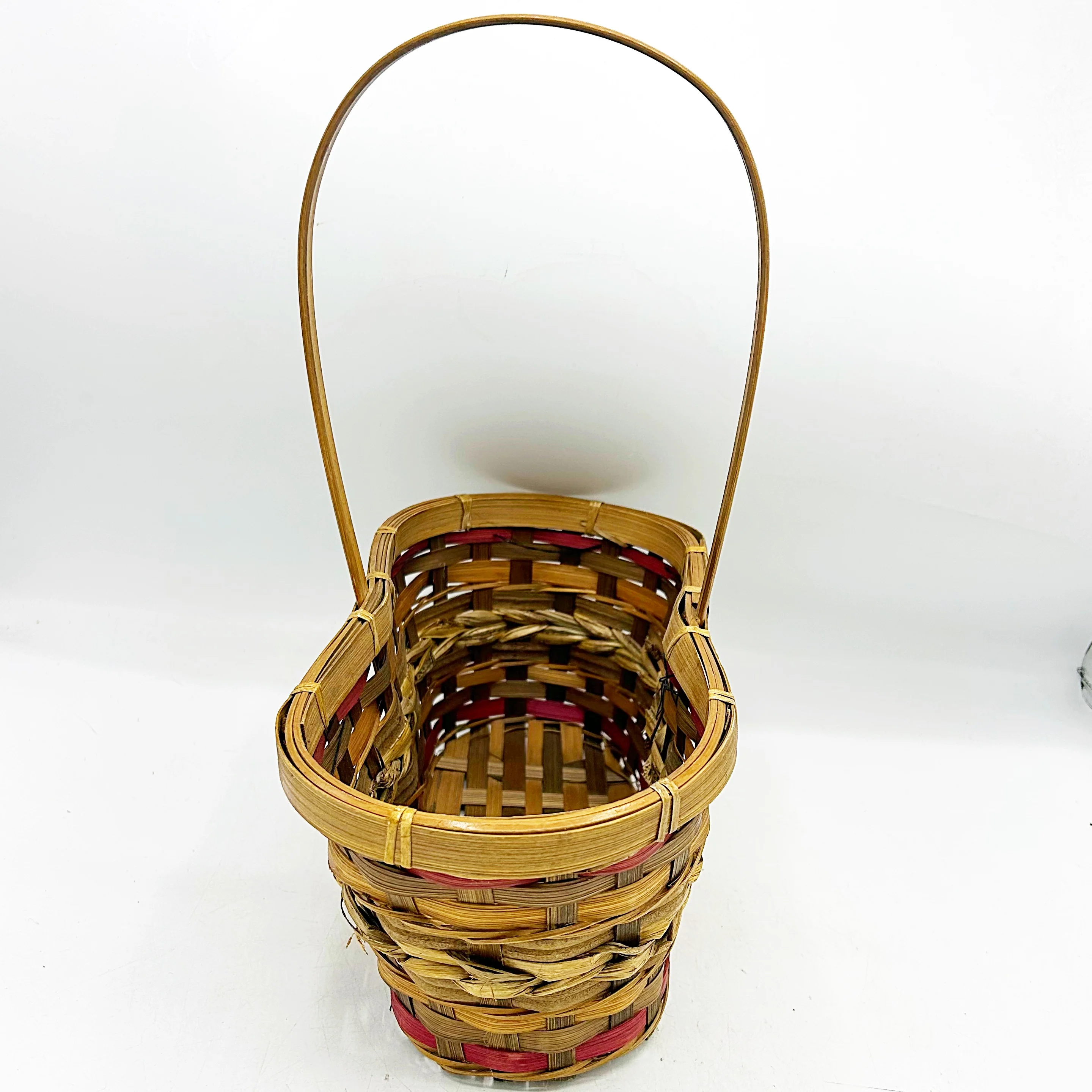 ๐ Double Section Wicker Basket with Handle - Image 5