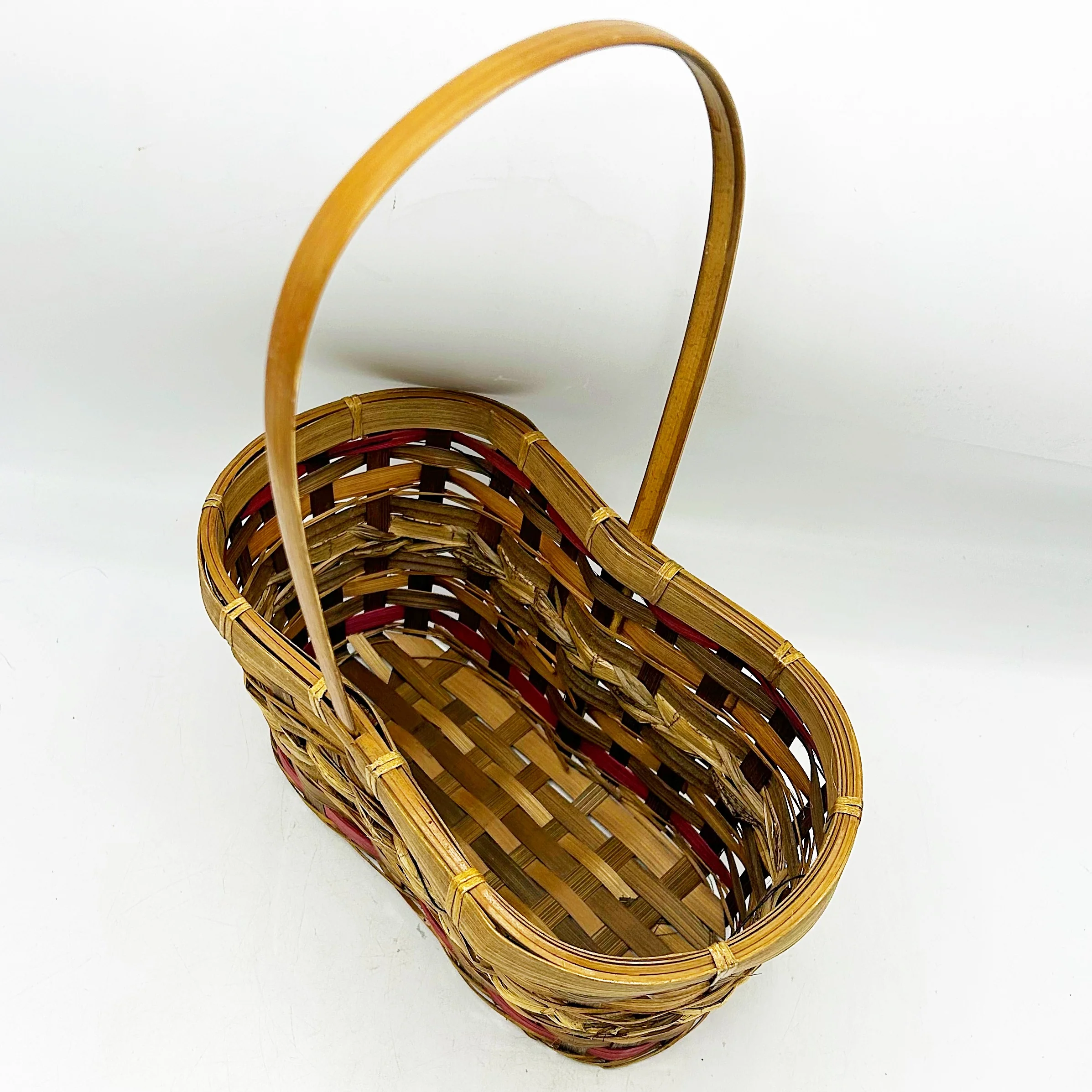 ๐ Double Section Wicker Basket with Handle - Image 9