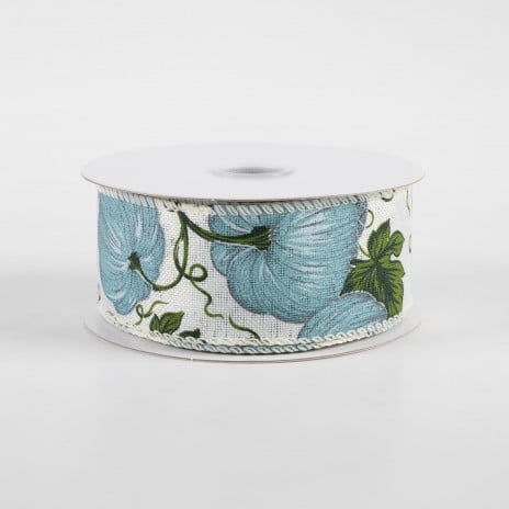 Dusty Blue Pumpkin Ribbon 1.5" x 10 yards - Image 2