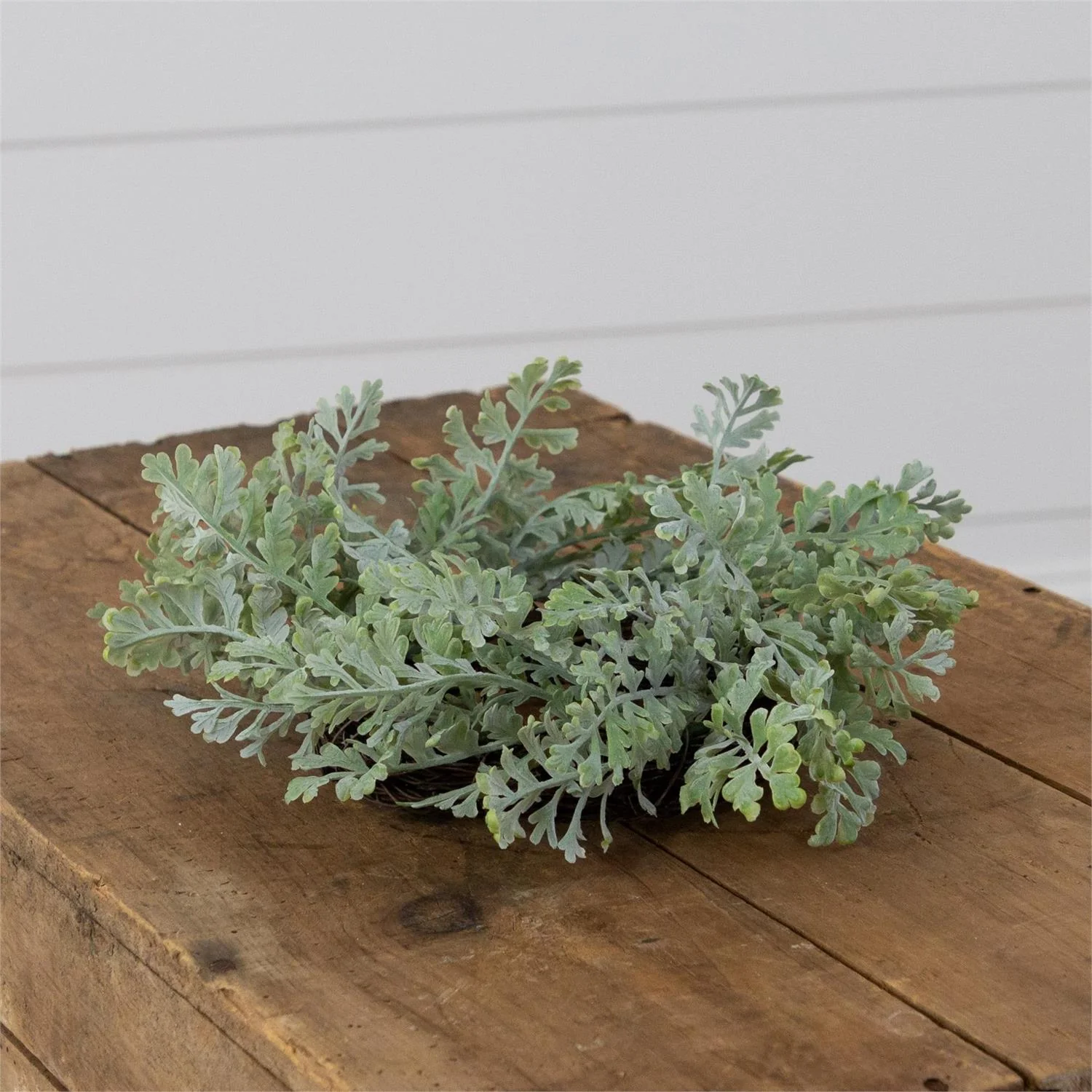 Dusty Miller 11" Faux Foliage Ring