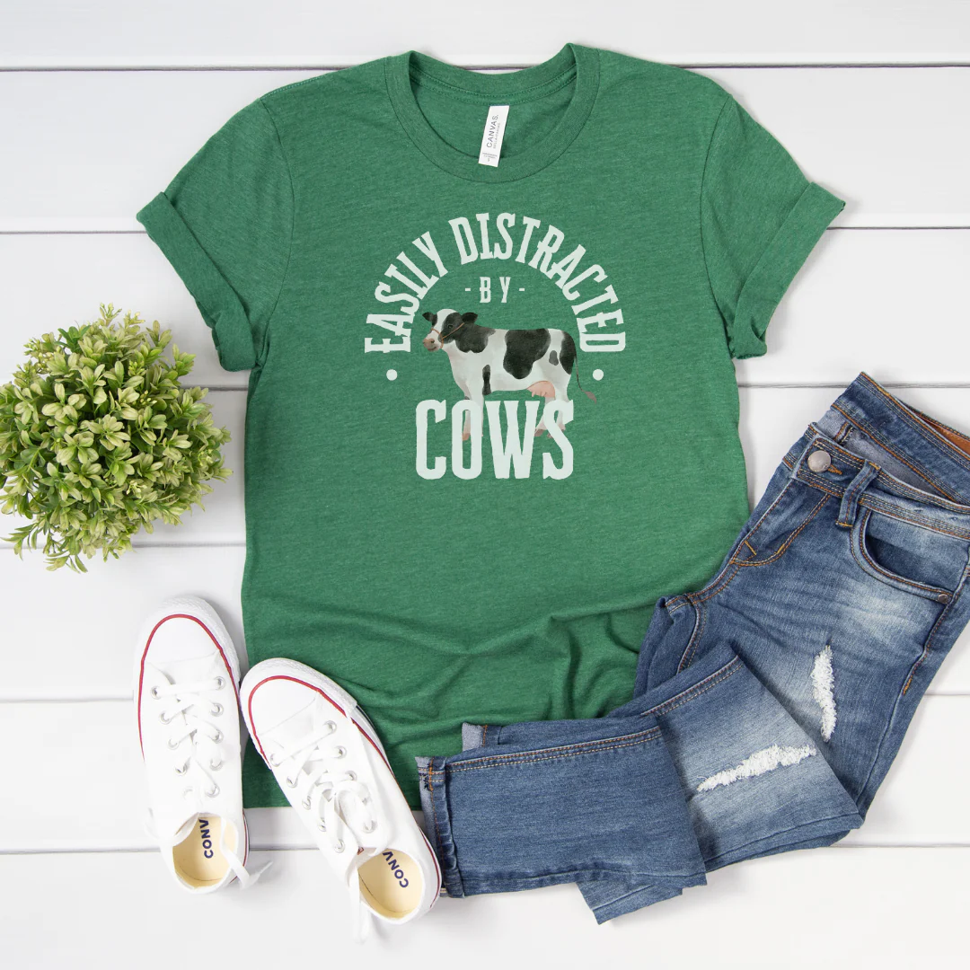 Easily Distracted by Cows Cozy T-Shirt - Image 2