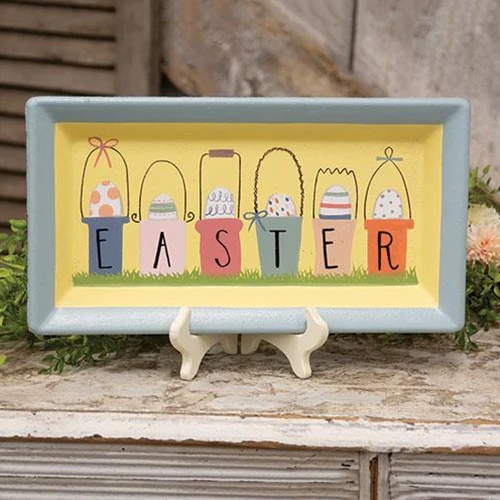 Easter Egg Buckets Decorative Rectangle Tray