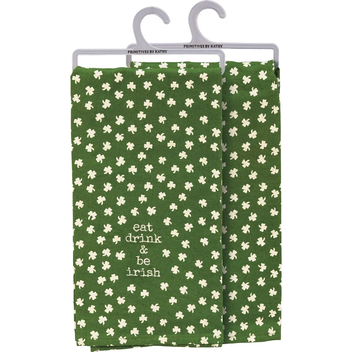 Eat Drink & Be Irish Shamrock Kitchen Towel - Image 2