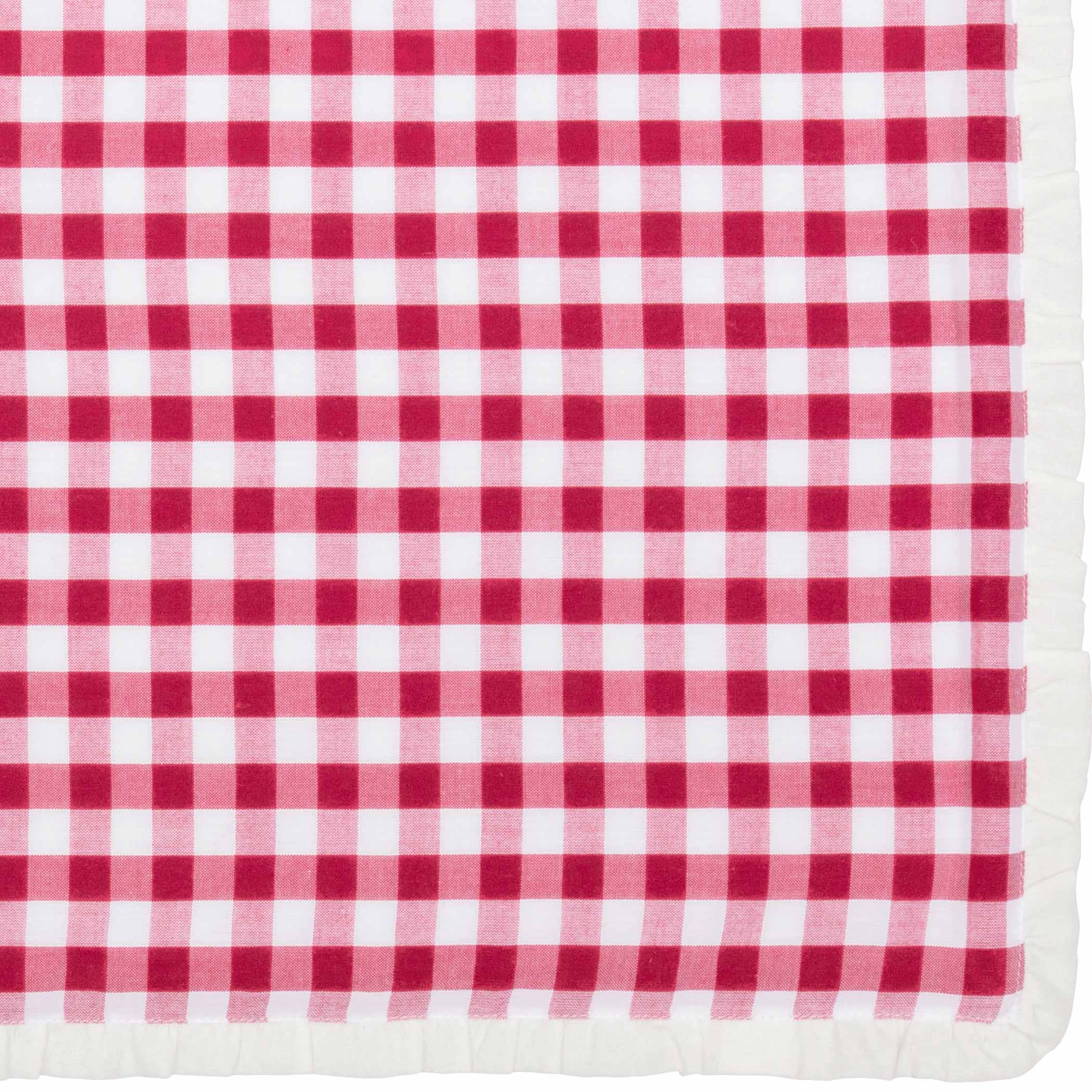 Emmie Red and White Check Table Runner 13" x 36" - Image 5