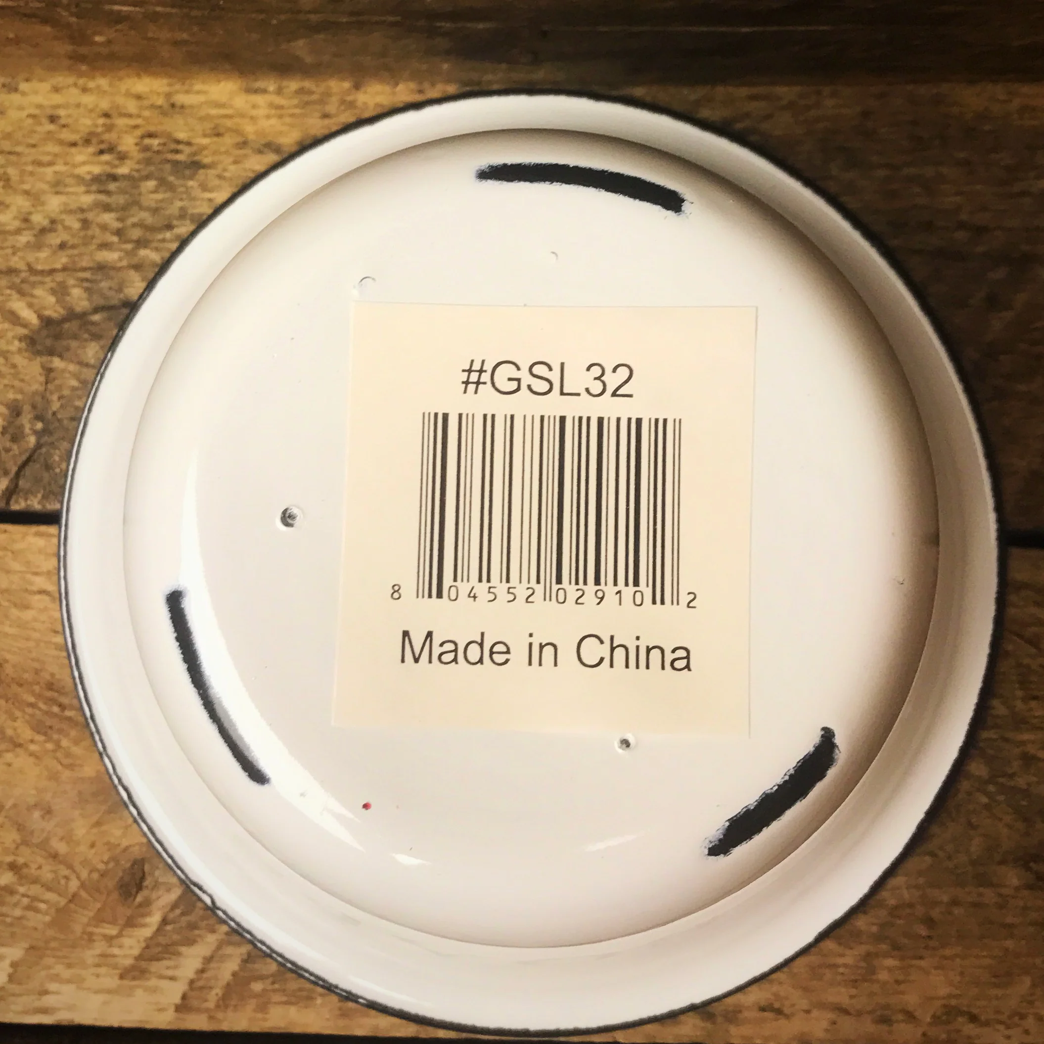 💙 Enamelware Soaps Bowl white with black trim - Image 4