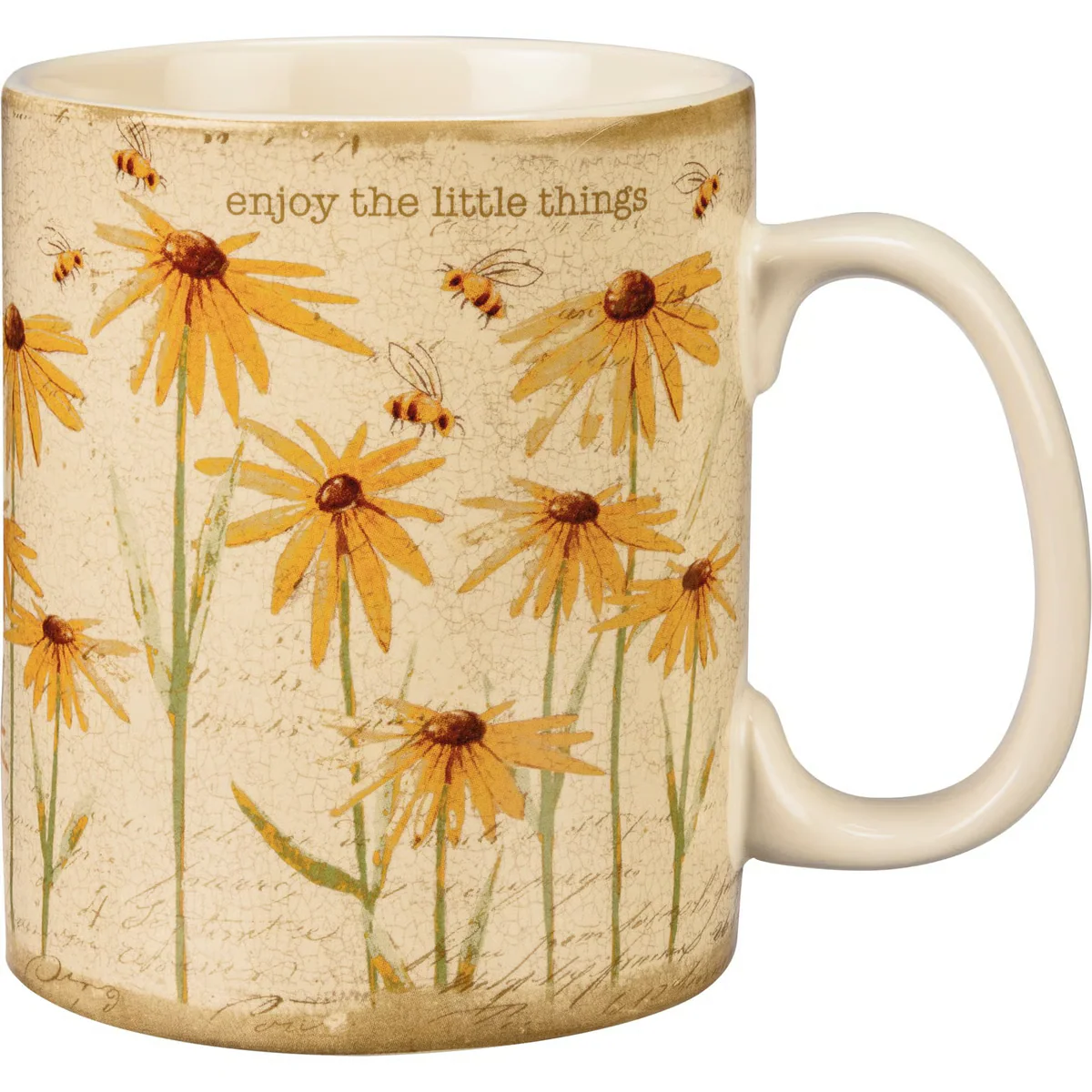 Enjoy The Little Things 20 oz Floral and Bees Mug - Image 3