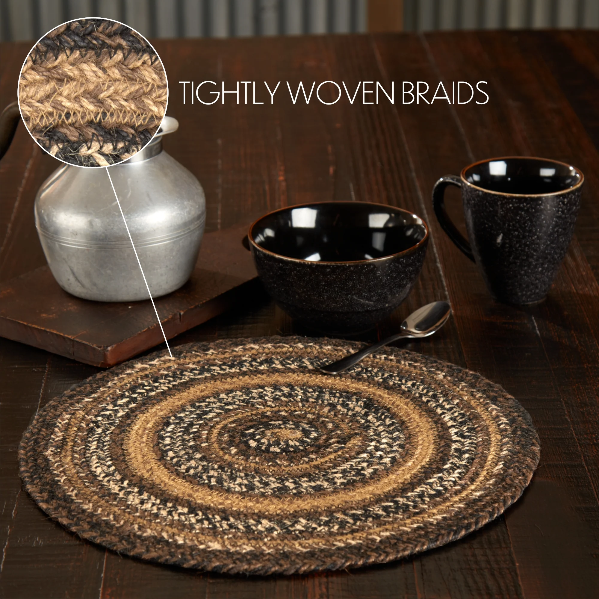 Espresso Jute Trivet 15" Diameter - Image 4