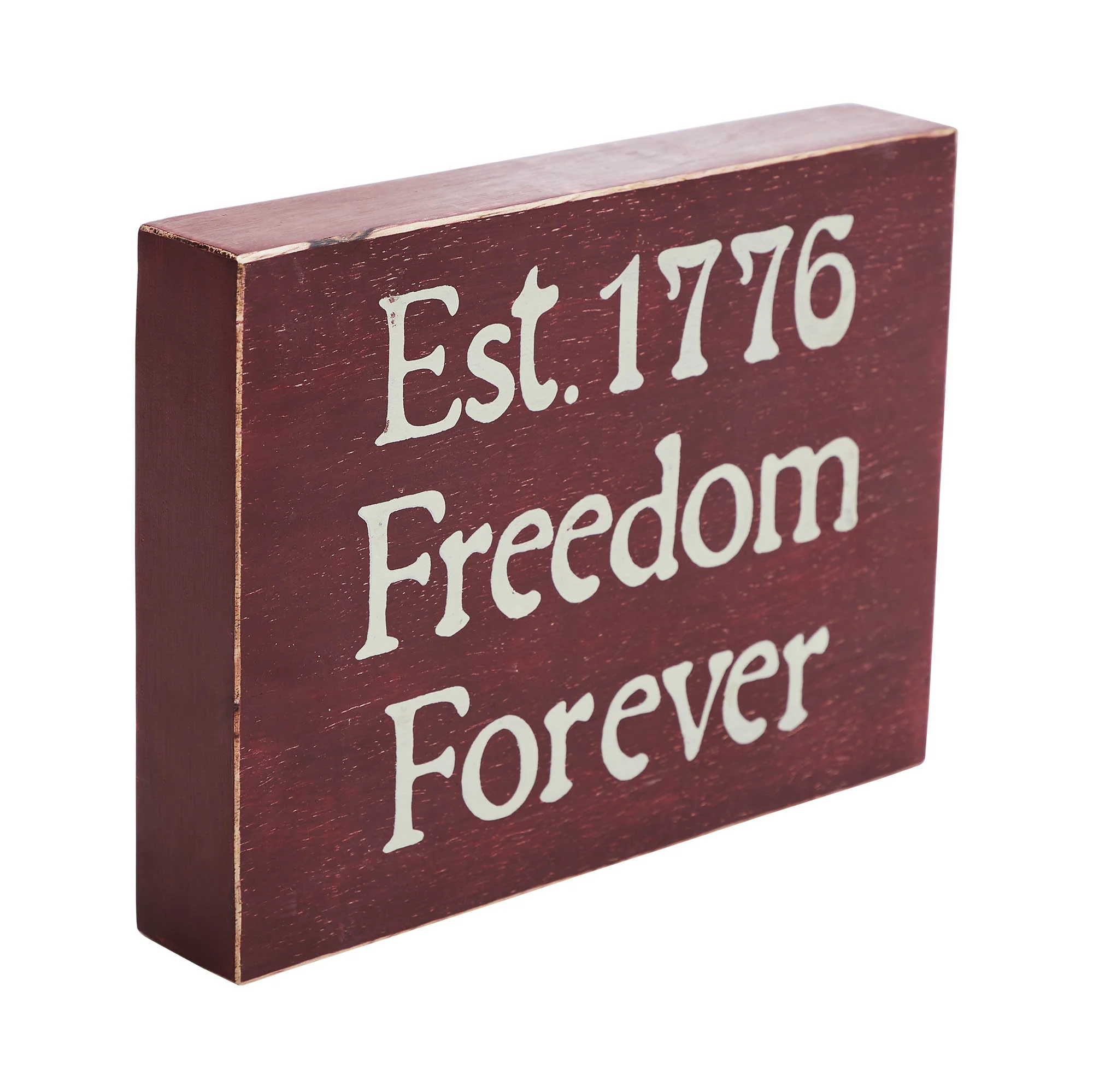 Est 1776 Freedom Forever Small Wooden Sign - Image 3