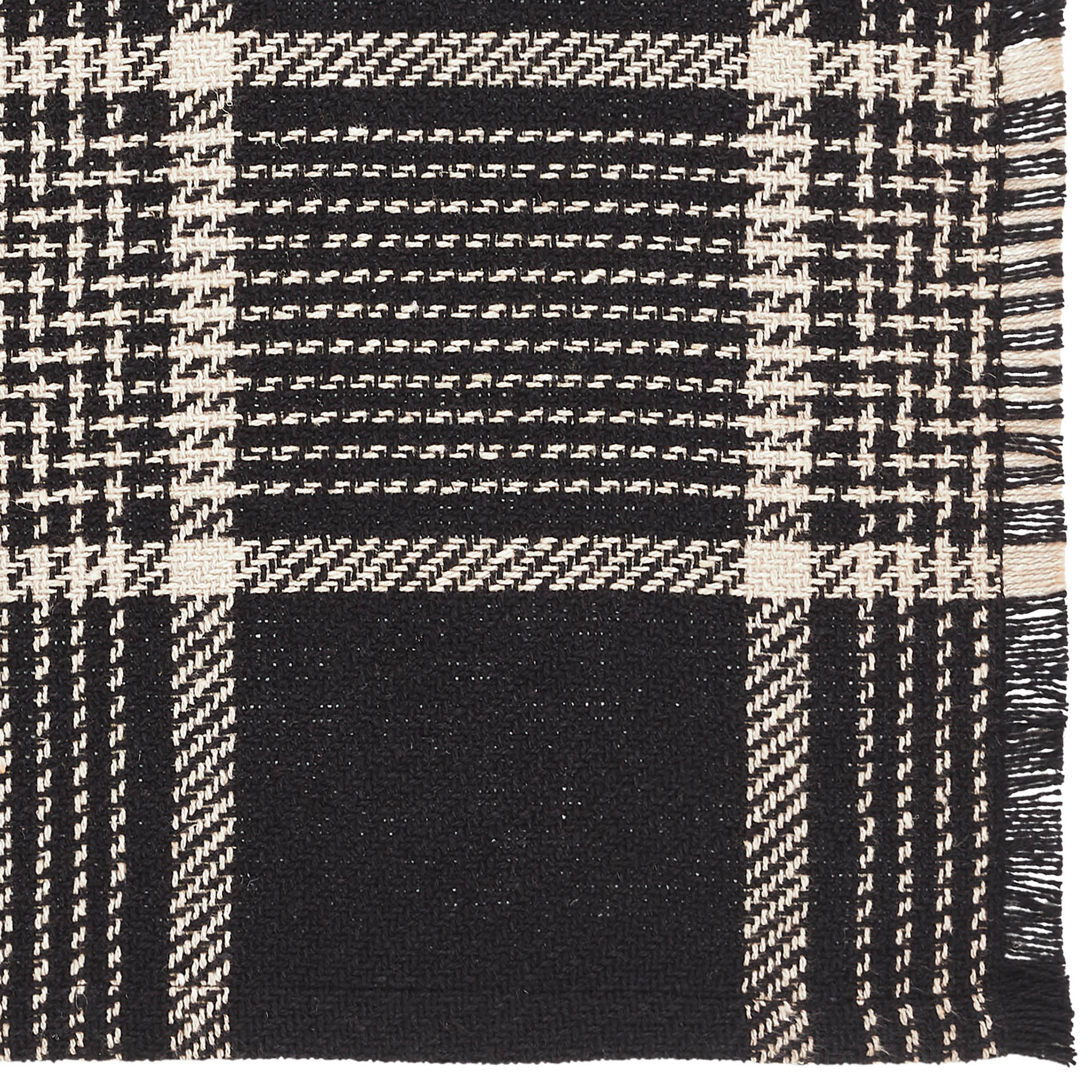 Eston Black Tan Plaid Table Runner 12" x 60" - Image 6