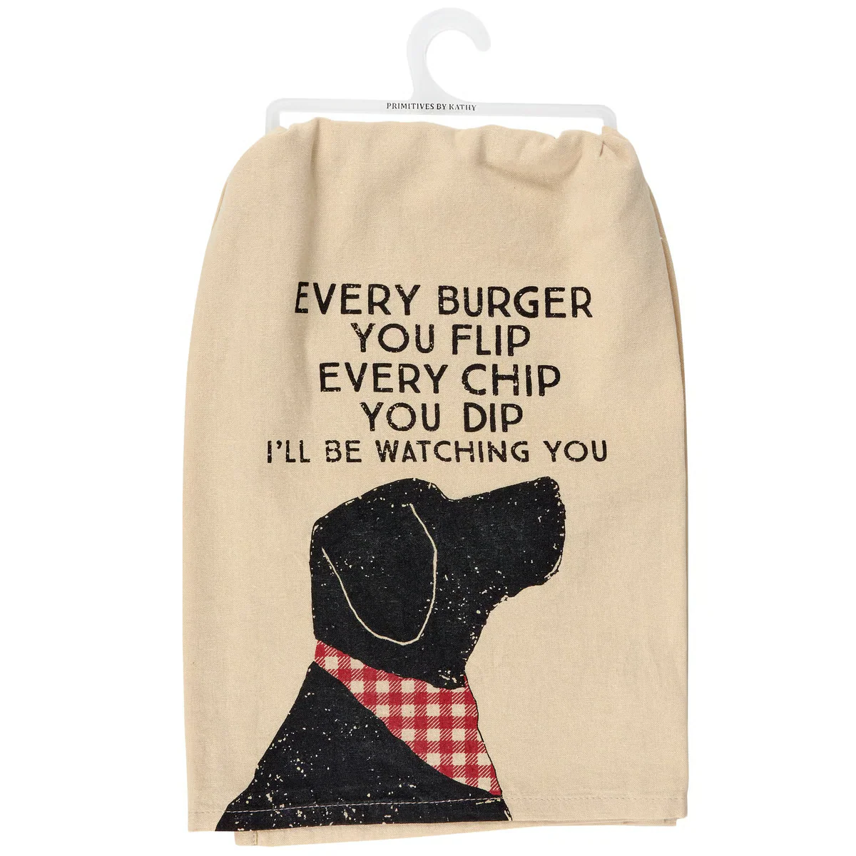 ๐ Every Burger You Flip I'll Be Watching You Black Lab Kitchen Towel
