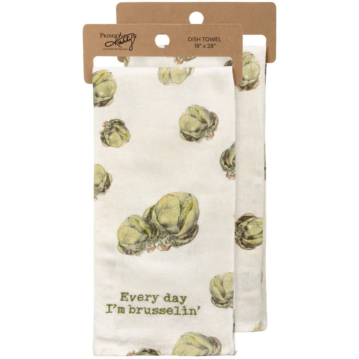Every Day I'm Brusselin' Punny Kitchen Towel - Image 4