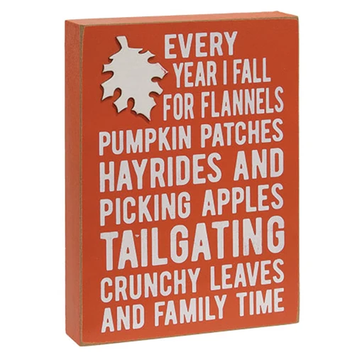 Every Year I Fall For Favorite Things 9.75" Box Sign - Image 2
