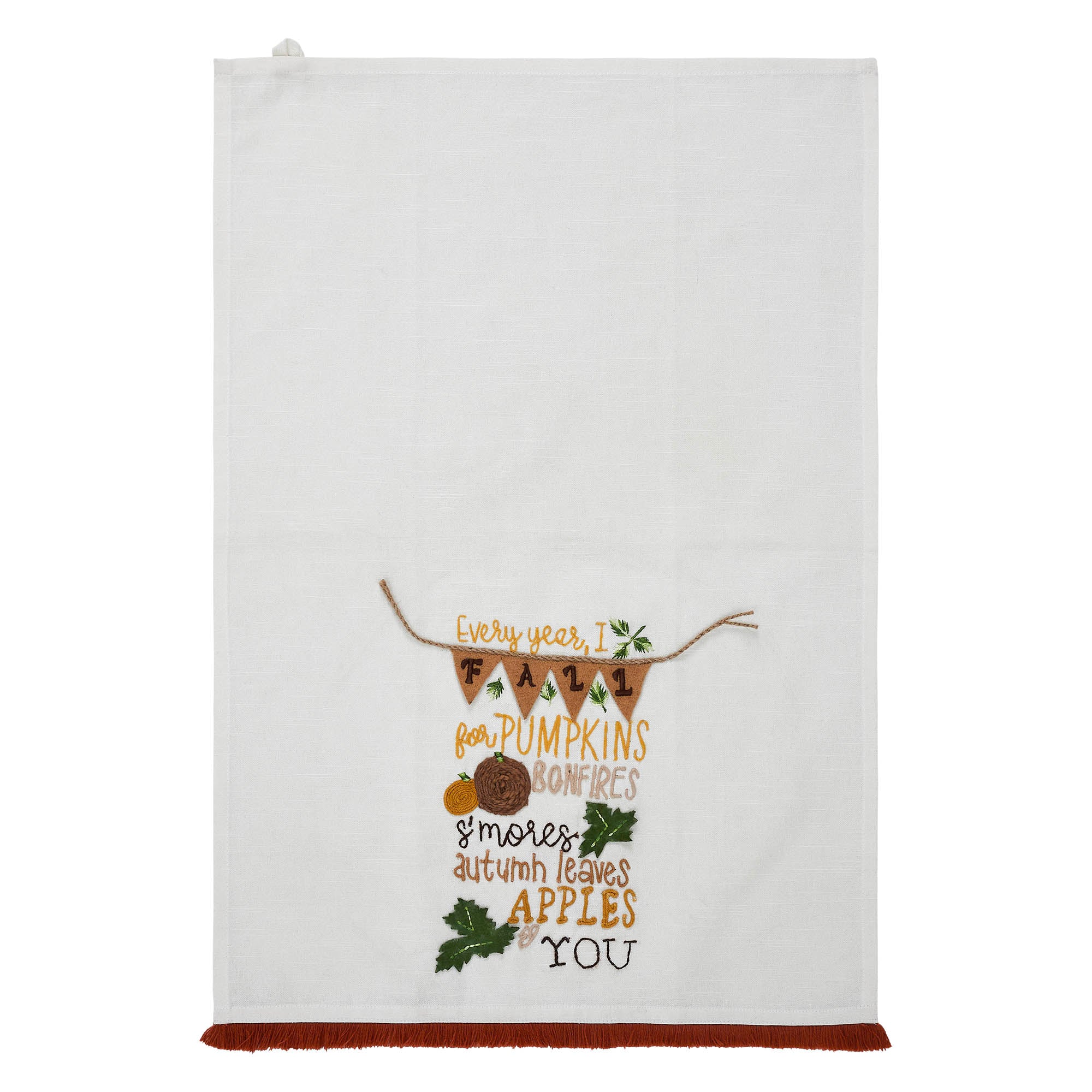 Every Year I Fall For Pumpkins Tea Towel - Image 3