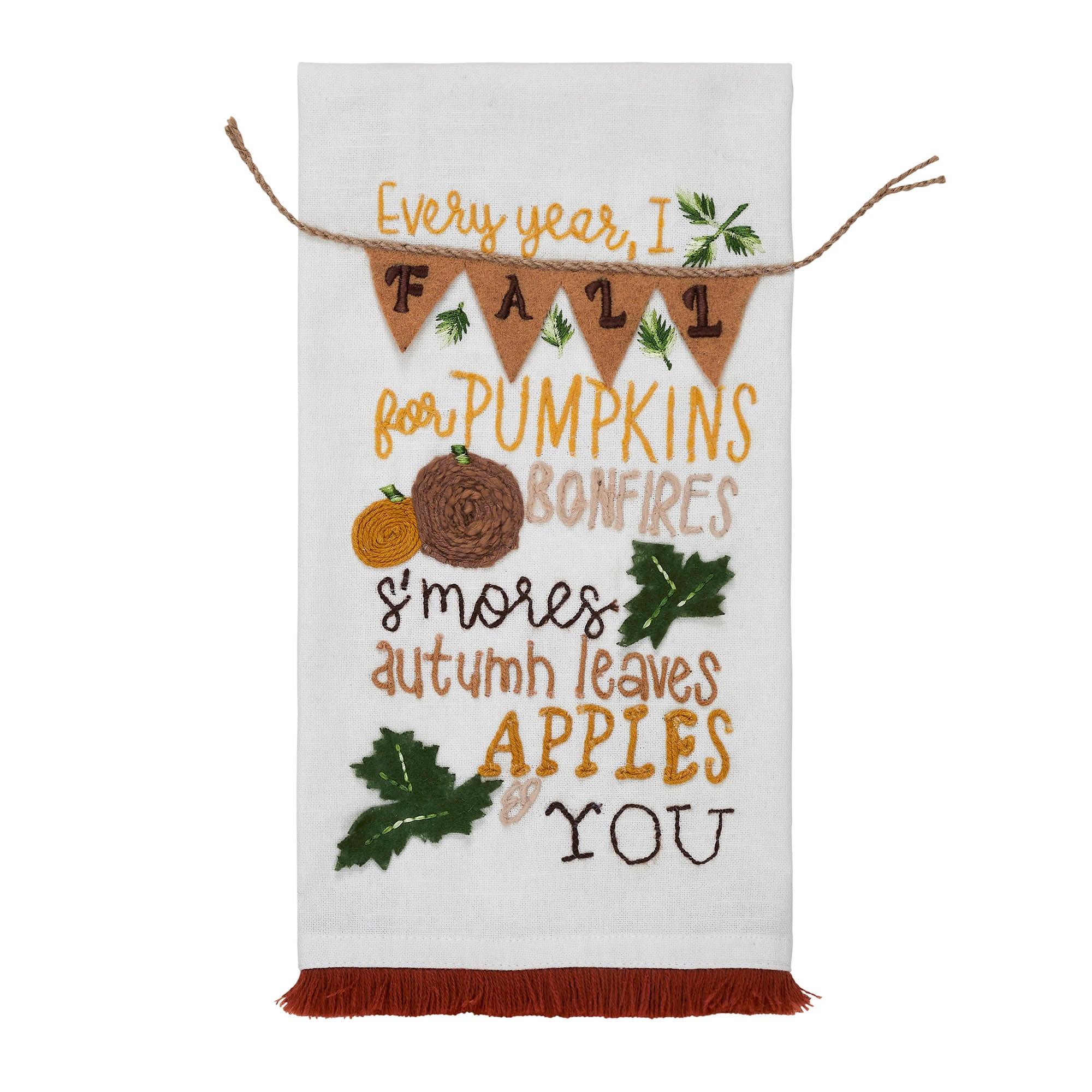 Every Year I Fall For Pumpkins Tea Towel - Image 4